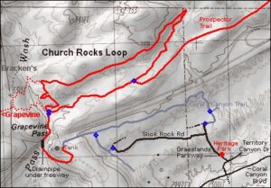 Church Rocks Loop Map - specialized mountain bike in st. george